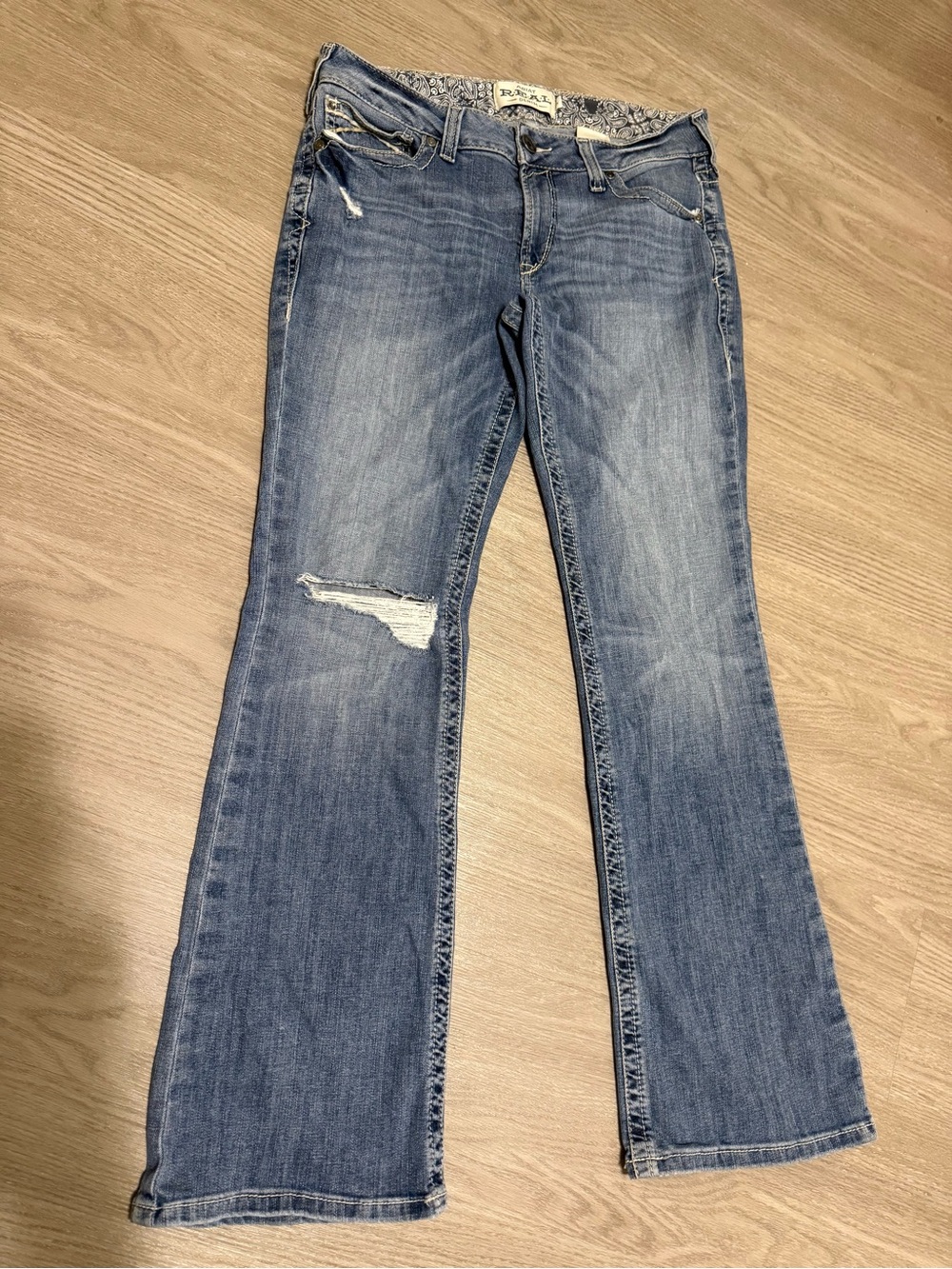 Ariat Women's R.E.A.L. Mid Rise Stretch Boot Cut Jeans Size 31R